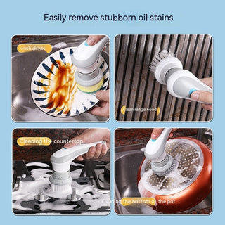 Electric Cleaning Brush 4 In 1 Spinning Scrubber